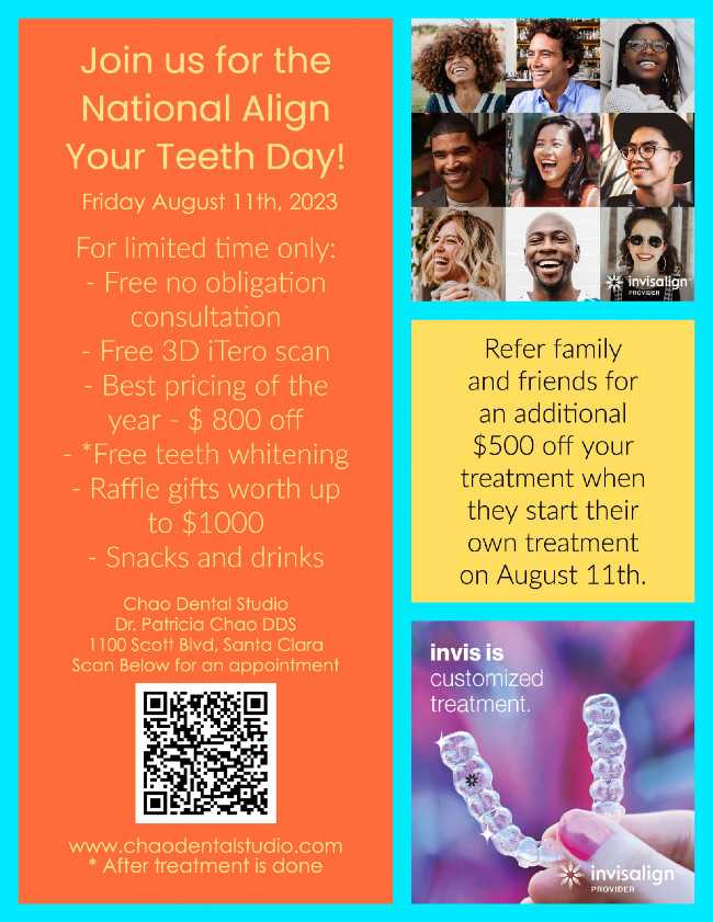Invisalign Day - August 11, 2023 at Chao Dental Studio in Santa Clara CA